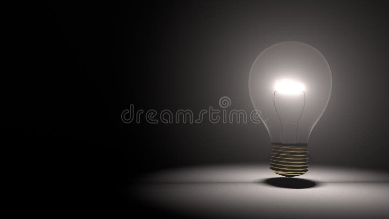 3d redarea imaginii de închidere a becului stock illustration