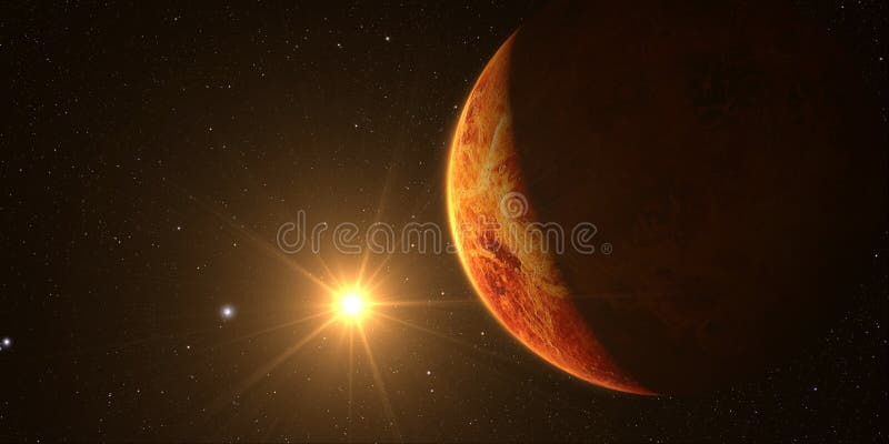 Renderização 3D do planeta Vénus imagem de stock royalty free