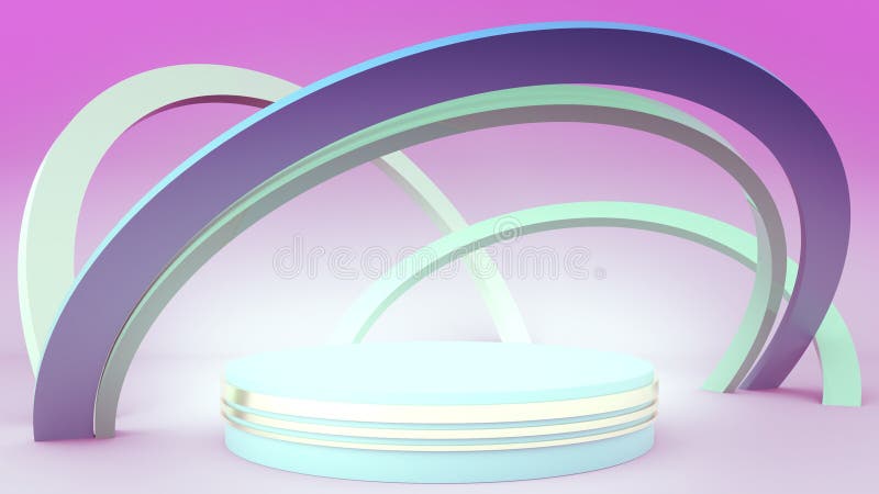 3d rendent, des formes primitives, fond géométrique abstrait, podium de cylindre, moquerie minimalistic moderne, calibre vide, se illustration stock 3d rendent, des formes primitives, fond géométrique abstrait, podium de cylindre, moquerie minimalistic moderne, calibre vide, se illustration stock
