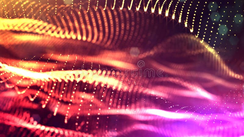 3d rendent des particules lumineuses comme fond coloré multi de la science-fiction ou fond abstrait moderne de gradient de illustration de vecteur