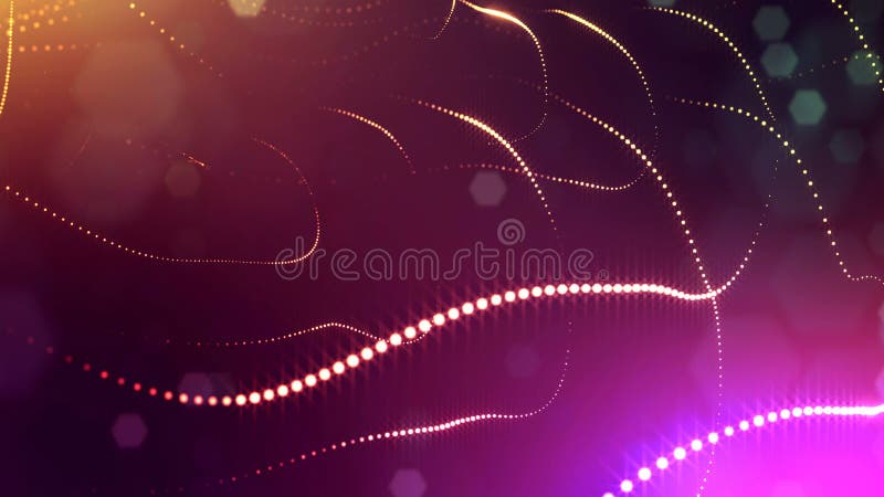 3d rendent des particules lumineuses comme fond coloré multi de la science-fiction ou fond abstrait moderne de gradient de illustration stock