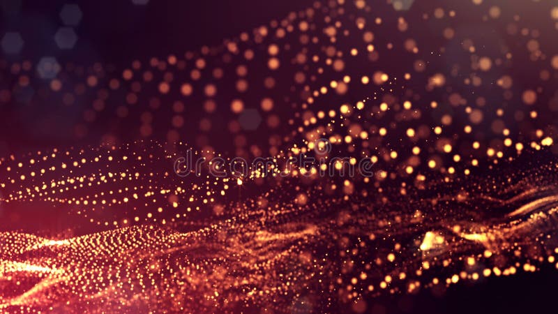 3d rendent des particules lumineuses comme fond de la science-fiction ou fond abstrait moderne des particules avec la profondeur illustration stock