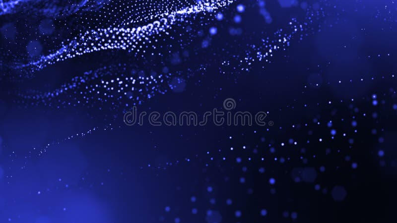 3d rendent des particules lumineuses comme fond de la science-fiction ou fond bleu abstrait moderne des particules avec la profon illustration stock