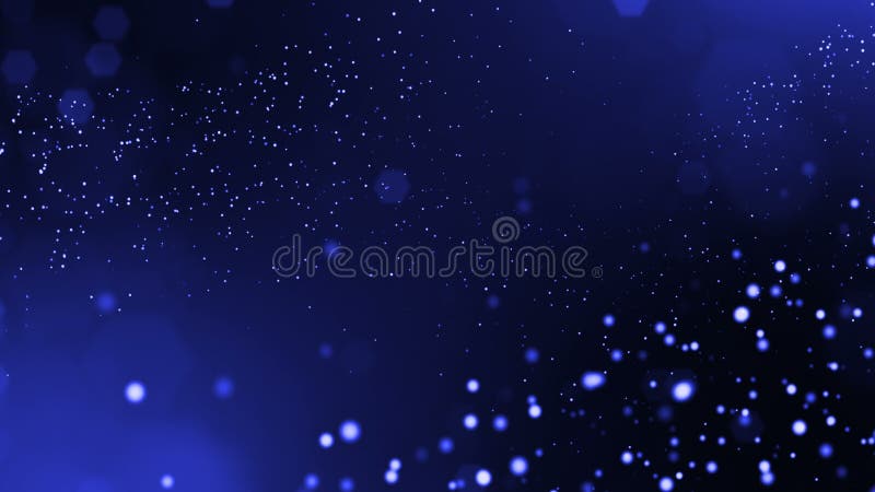 3d rendent des particules lumineuses comme fond de la science-fiction ou fond bleu abstrait moderne des particules avec la profon illustration de vecteur
