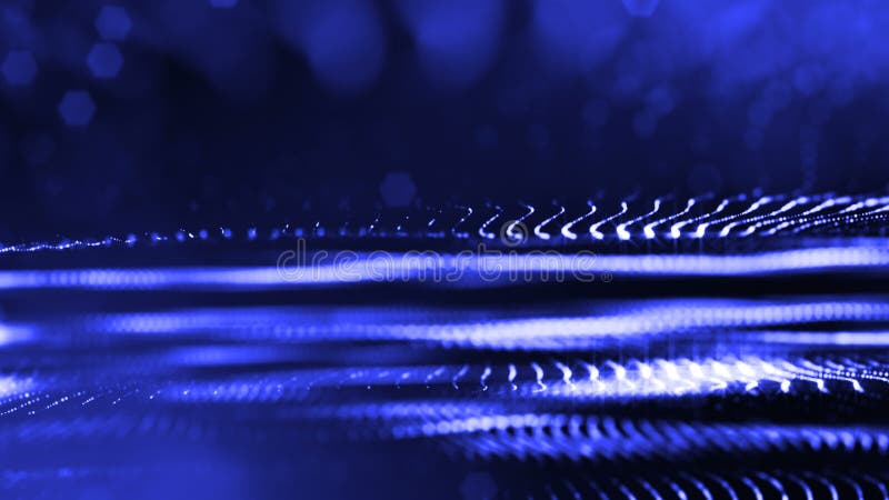 3d rendent des particules lumineuses comme fond de la science-fiction ou fond bleu abstrait moderne des particules avec la profon illustration libre de droits