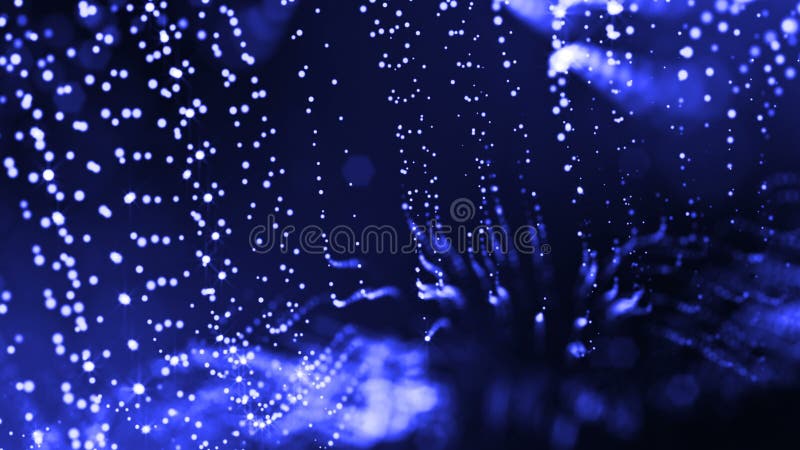 3d rendent des particules lumineuses comme fond de la science-fiction ou fond bleu abstrait moderne des particules avec la profon illustration stock