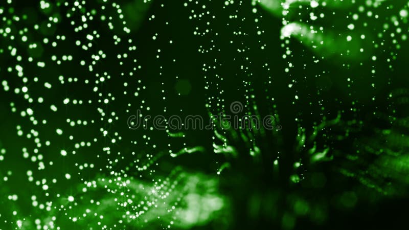 3d rendent des particules lumineuses comme fond de la science-fiction ou fond vert abstrait moderne des particules avec illustration de vecteur