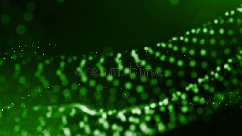 3d rendent des particules lumineuses comme fond de la science-fiction ou fond vert abstrait moderne des particules avec illustration de vecteur