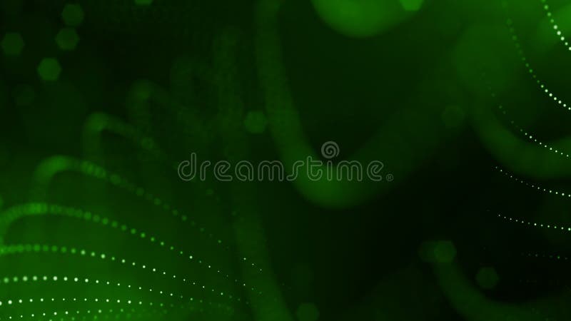 3d rendent des particules lumineuses comme fond de la science-fiction ou fond vert abstrait moderne des particules avec illustration stock