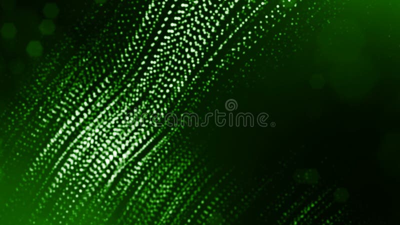 3d rendent des particules lumineuses comme fond de la science-fiction ou fond vert abstrait moderne des particules avec illustration libre de droits