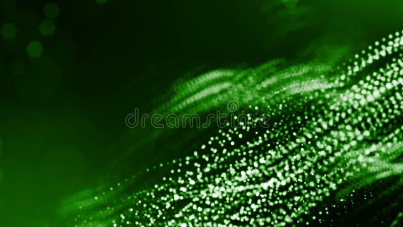 3d rendent des particules lumineuses comme fond de la science-fiction ou fond vert abstrait moderne des particules avec illustration de vecteur
