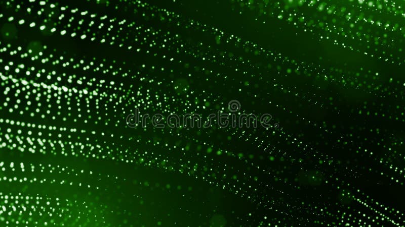 3d rendent des particules lumineuses comme fond de la science-fiction ou fond vert abstrait moderne des particules avec illustration de vecteur