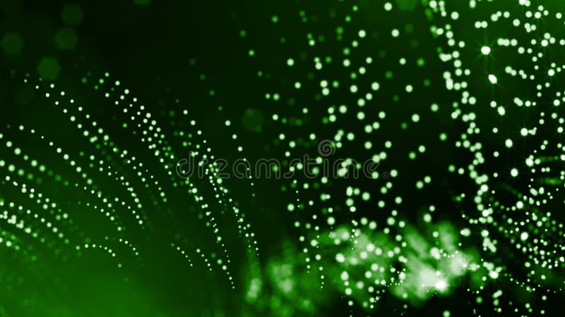 3d rendent des particules lumineuses comme fond de la science-fiction ou fond vert abstrait moderne des particules avec illustration de vecteur