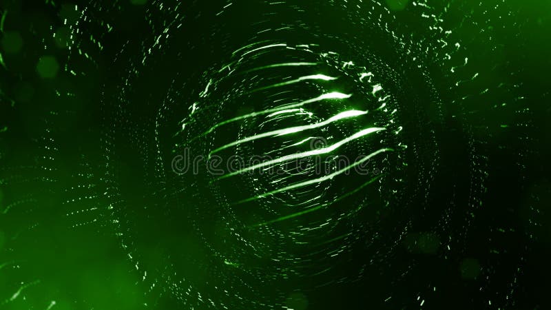 3d rendent des particules lumineuses comme fond de la science-fiction ou fond vert abstrait moderne des particules avec illustration stock