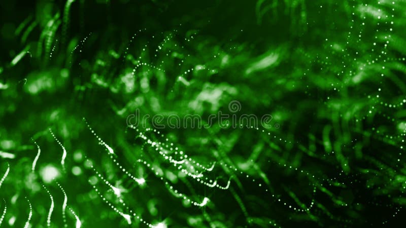 3d rendent des particules lumineuses comme fond de la science-fiction ou fond vert abstrait moderne des particules avec illustration de vecteur