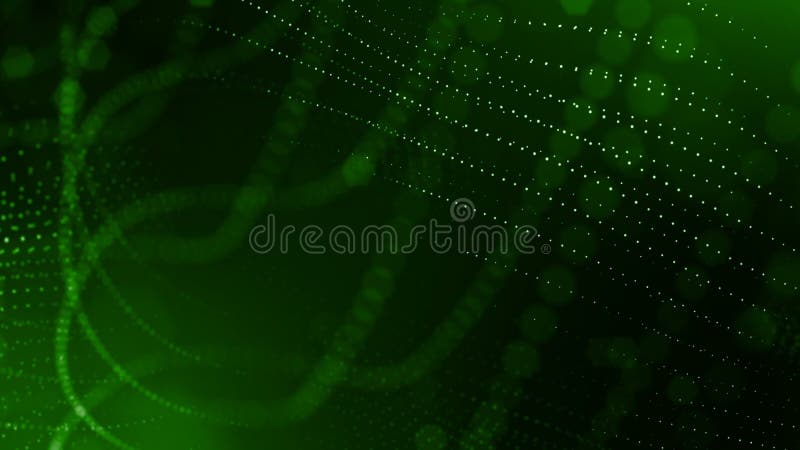 3d rendent des particules lumineuses comme fond de la science-fiction ou fond vert abstrait moderne des particules avec illustration de vecteur