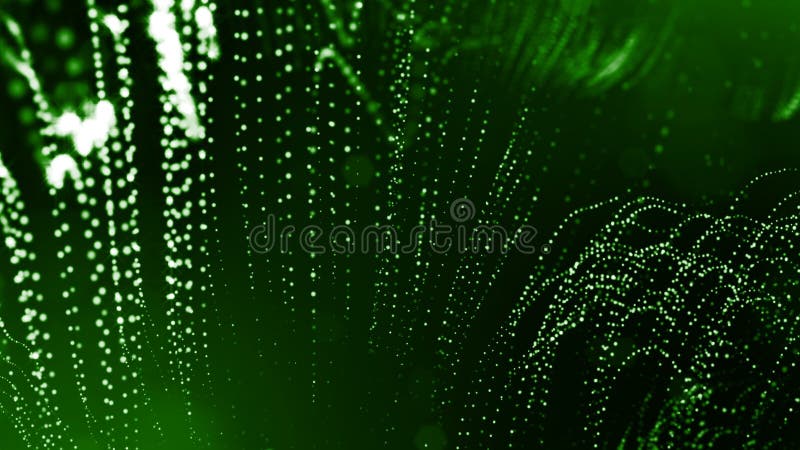3d rendent des particules lumineuses comme fond de la science-fiction ou fond vert abstrait moderne des particules avec illustration stock