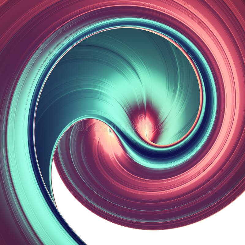 3D render abstract background. Colorful twisted shapes in motion. Computer generated digital art for poster, flyer, banner.