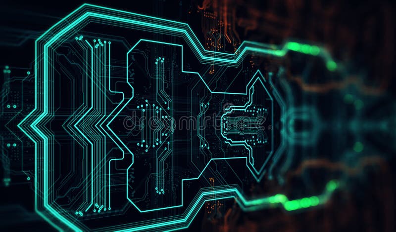 3D Render abstract background made of array of points and line. royalty free illustration