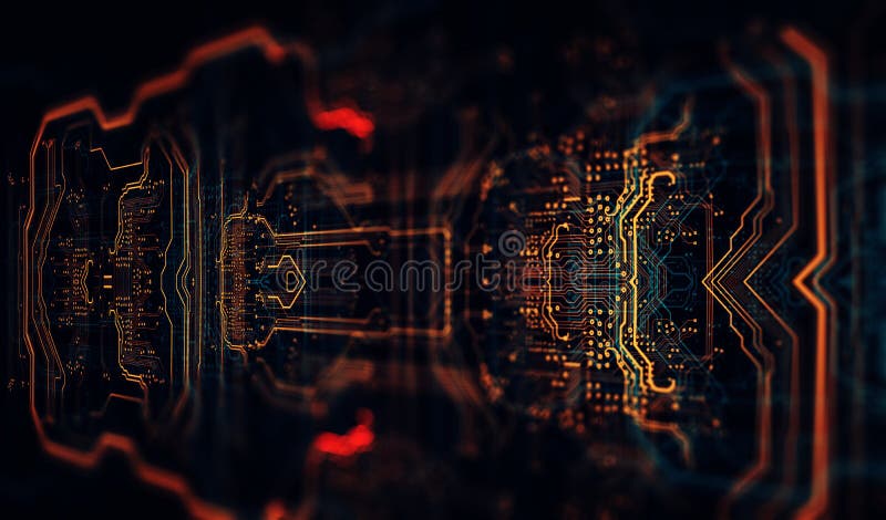 3D Render abstract background made of array of points and line. royalty free illustration