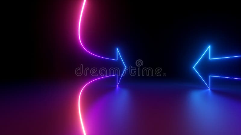 3d face fundalul geometric abstract minimalist minimalist abstract. diagramă liniară cu două săgeți virgine strălucitoare stock illustration