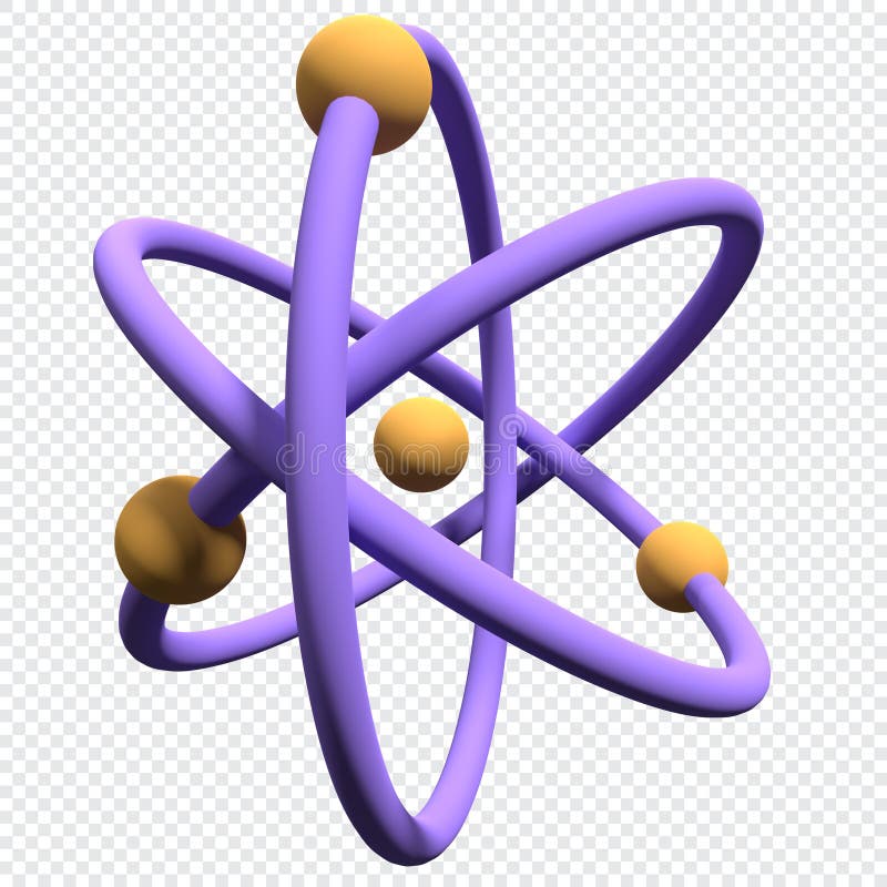 3d Render Of Abstract Model Of Atom Atom 3d Rendering Protons