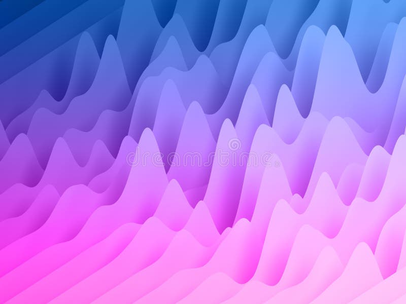 3d render, abstract paper shapes background, bright colorful sliced layers, pink blue waves, hills, equalizer royalty free stock photography 3d render, abstract paper shapes background, bright colorful sliced layers, pink blue waves, hills, equalizer royalty free stock photography
