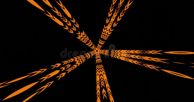 Render with abstract psychedelic background of converging lines vector illustration