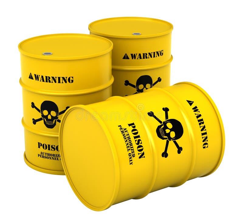 Barrels with poisonous substance