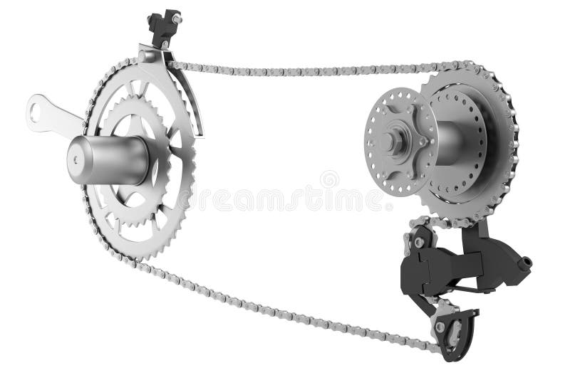 Bicycle Transmission System Drawings Stock Vector Illustration of