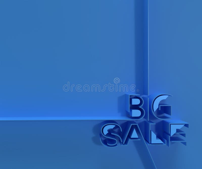 3D Render Big Sale Text stock illustration