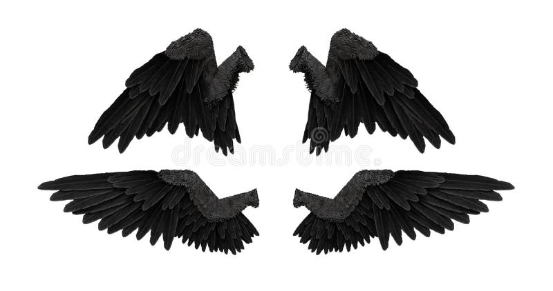 angel wings 3d render