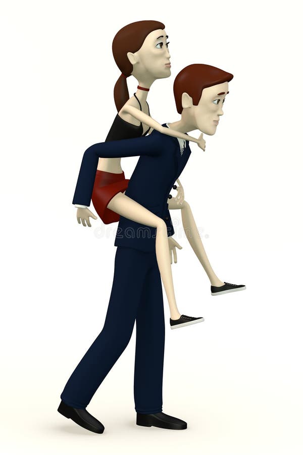 Cartoon Businessman Carrying Girl Stock Illustration Illustration of