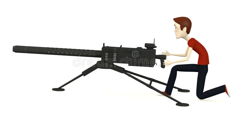 Cartoon man with gun stock illustration. Illustration of murder - 30256818