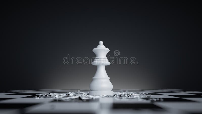 Power And Lonelinessthe Most Powerful Chess Piece Stock Photo