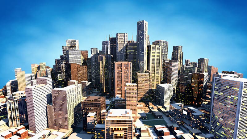 3D render of city