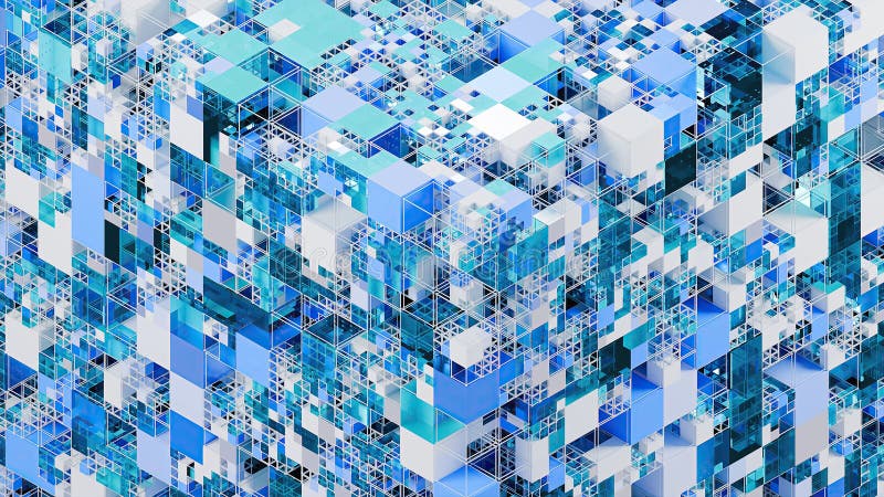 3d render digital cube vector illustration