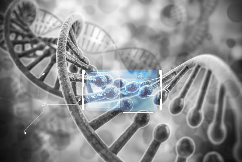 3d render of dna structure royalty free illustration
