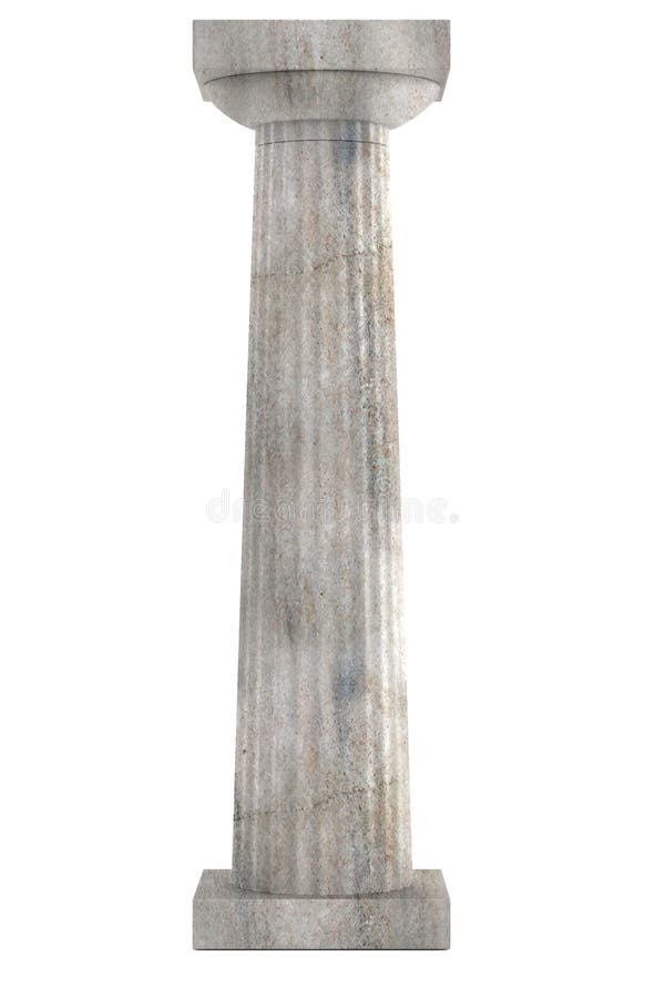 3d render of doric column stock illustration
