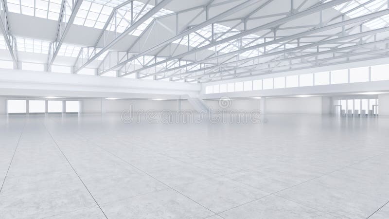 3D render of empty exhibition space. backdrop for exhibitions and events. Tile floor. Marketing mock up