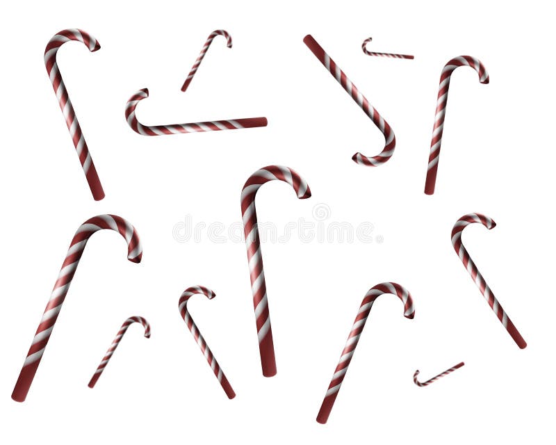 3D Paper Candy Canes
