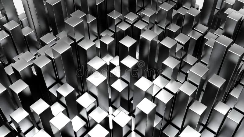 Render of 3D Geometric Abstract Background stock illustration