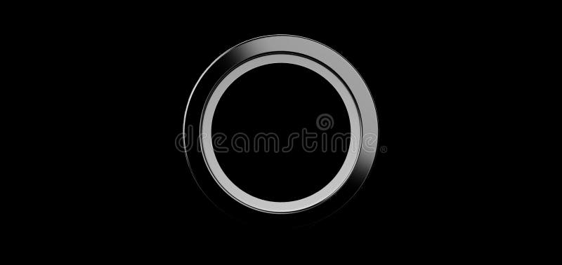 3d render, gray ring on black background. jewelry metal circle shape. empty space with ultraviolet light. metallic jewel fashion