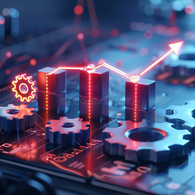 3D render icon 3D bar chart with different anatomy sections like bones or muscles icon 3d analysis vector illustration