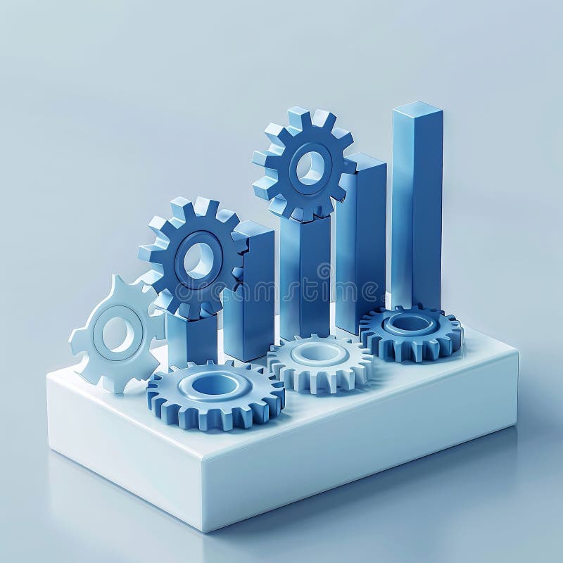 3D render icon 3D bar chart with different anatomy sections like bones or muscles icon 3d analysis stock illustration