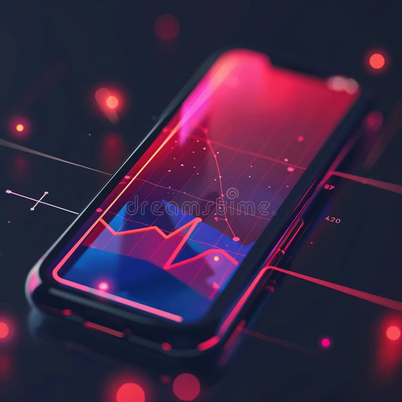 3D render icon 3D line graph tracking energy consumption with an informative 3D scene icon 3d ransomware royalty free illustration