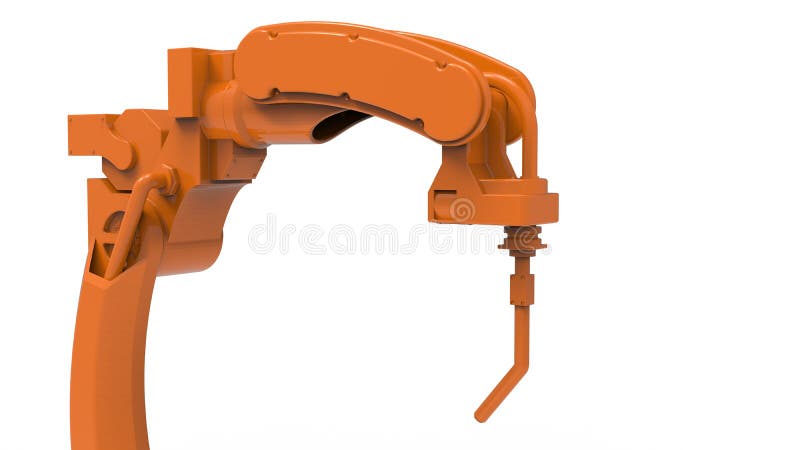 3D rendering - orange weldment industrial tool royalty free illustration