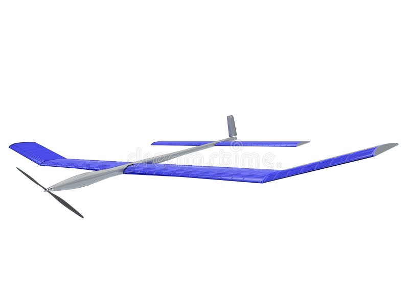 3D render illustration of solar-powered drone royalty free illustration