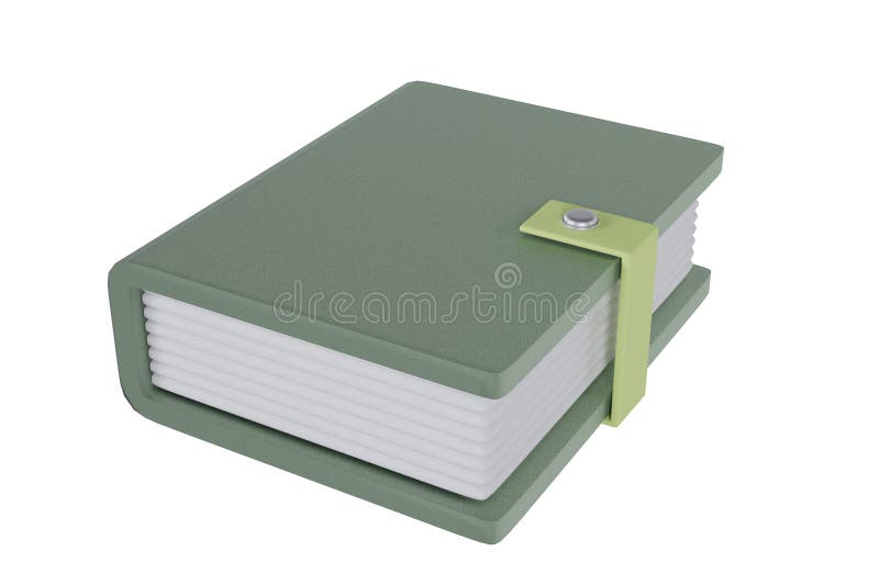 3D render image cute book isolate stock illustration