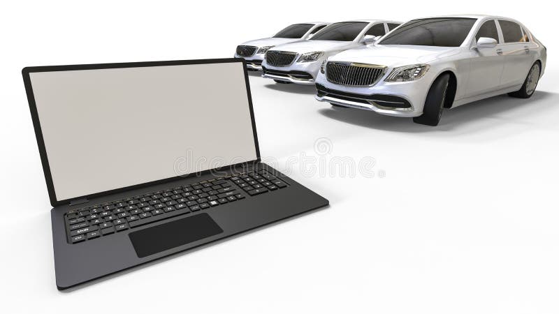 Computer aided design in automotive for engineers stock illustration